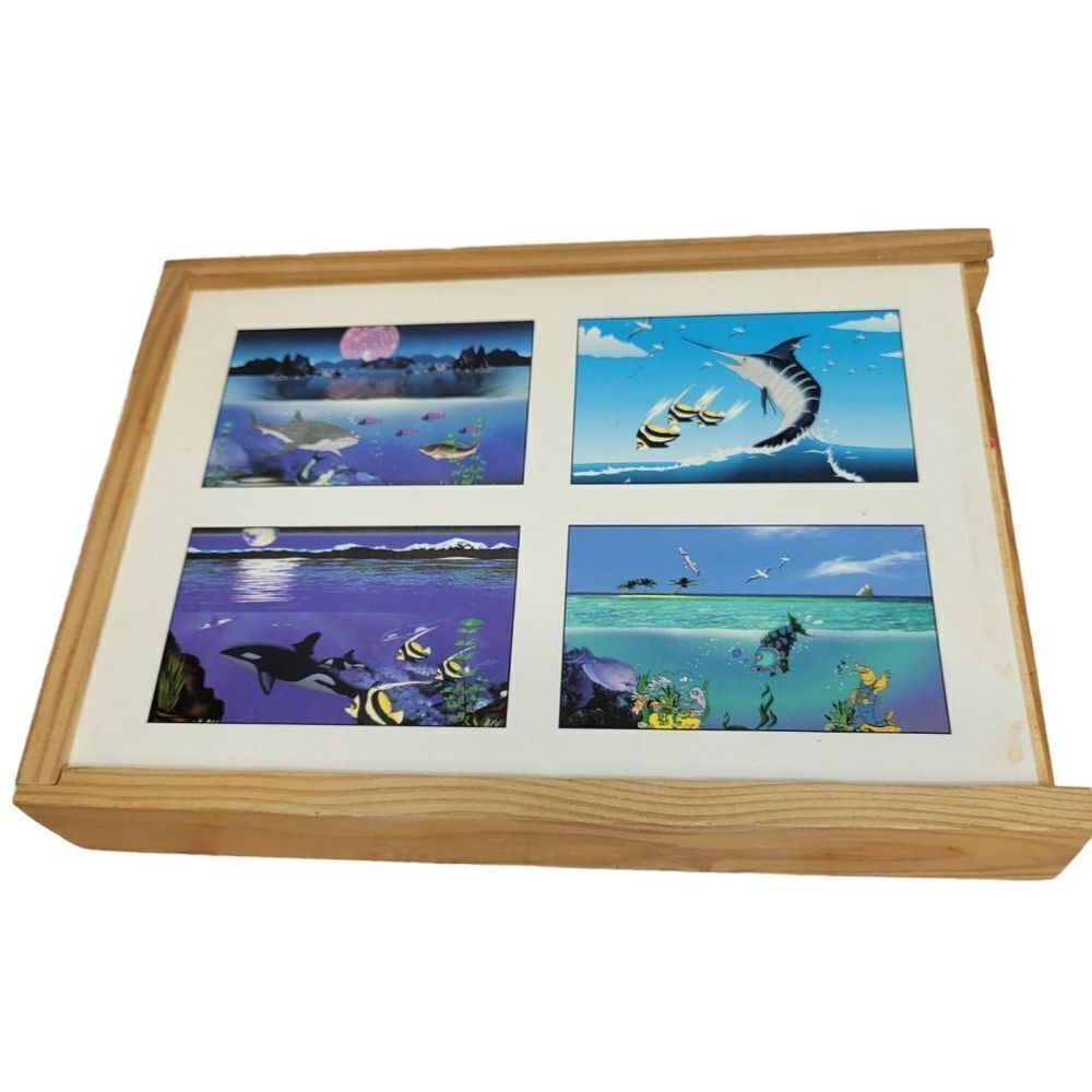 Ocean jigsaw puzzles set of 4